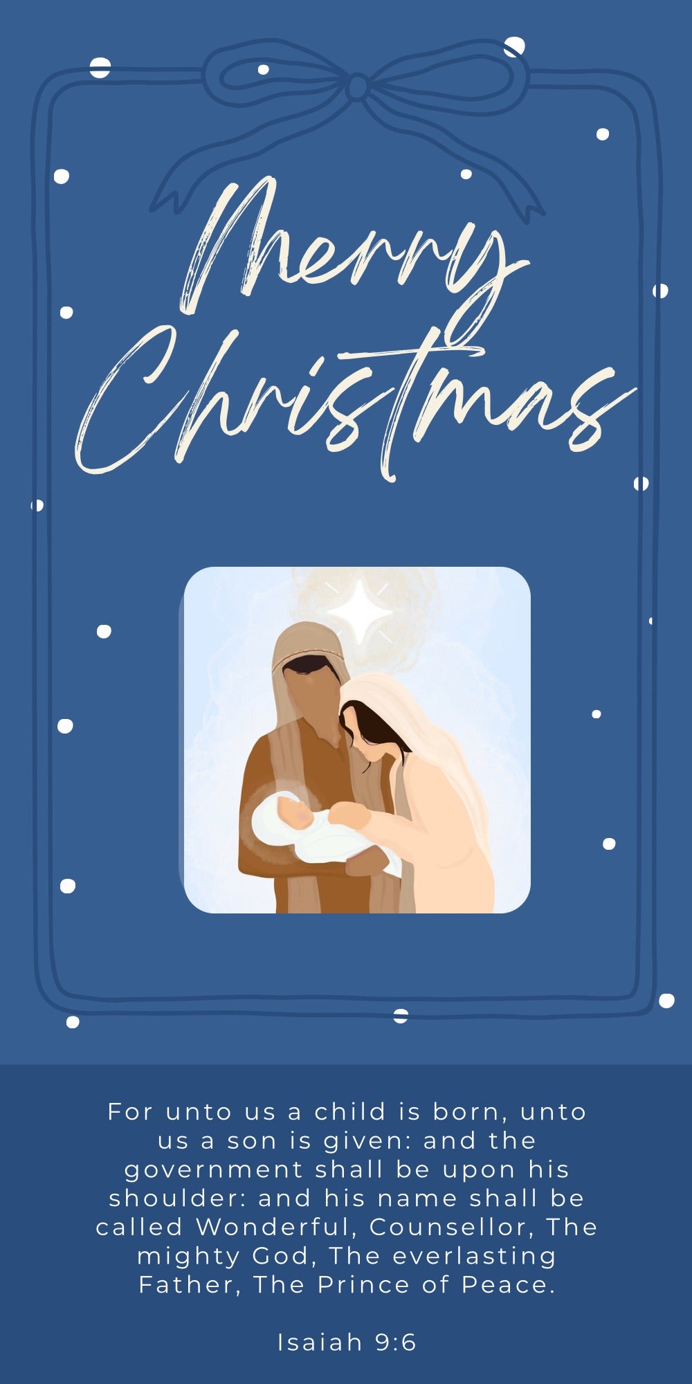 2" by 2" Nativity Scene Magnet With 4" by 8" Card and Envelope